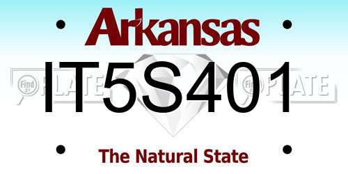 IT5S401 Arkansas License Plate