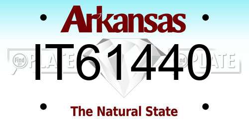 IT61440 Arkansas License Plate