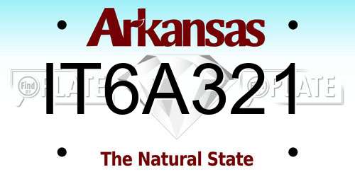 IT6A321 Arkansas License Plate