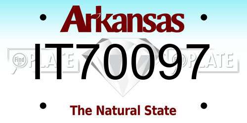 IT70097 Arkansas License Plate
