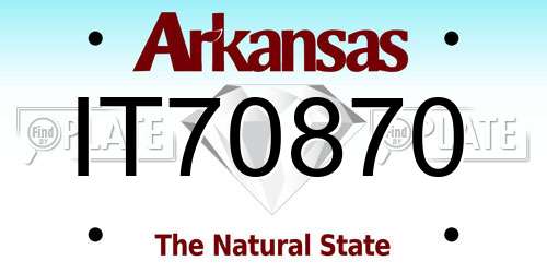 IT70870 Arkansas License Plate