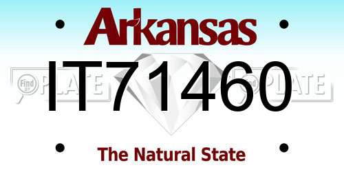 IT71460 Arkansas License Plate