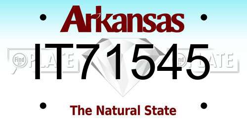 IT71545 Arkansas License Plate