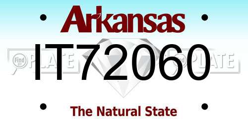 IT72060 Arkansas License Plate