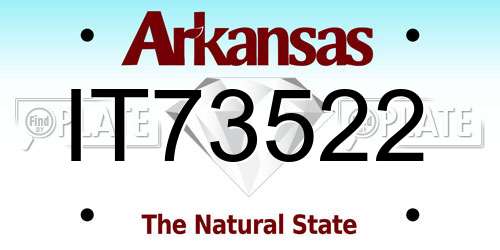 IT73522 Arkansas License Plate