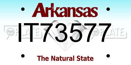 IT73577 Arkansas License Plate