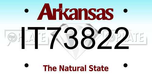 IT73822 Arkansas License Plate