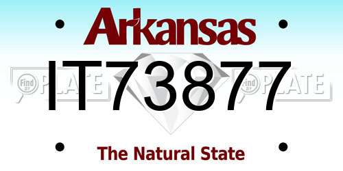 IT73877 Arkansas License Plate