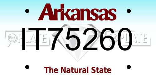 IT75260 Arkansas License Plate