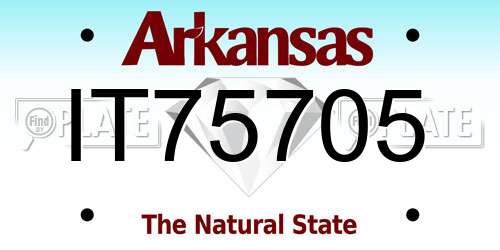 IT75705 Arkansas License Plate
