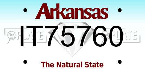 IT75760 Arkansas License Plate