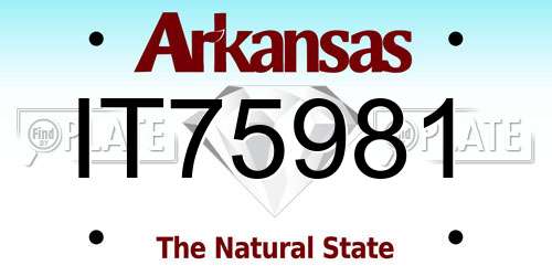 IT75981 Arkansas License Plate