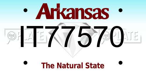 IT77570 Arkansas License Plate