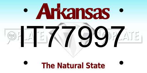 IT77997 Arkansas License Plate
