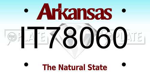 IT78060 Arkansas License Plate