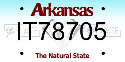 IT78705 Arkansas License Plate