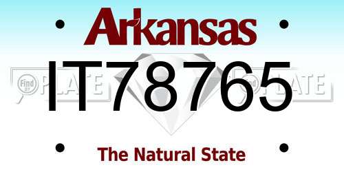 IT78765 Arkansas License Plate