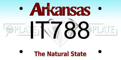 IT788 Arkansas License Plate