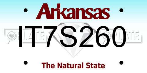 IT7S260 Arkansas License Plate
