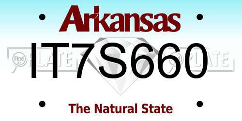 IT7S660 Arkansas License Plate