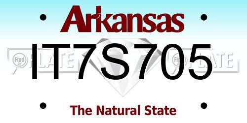 IT7S705 Arkansas License Plate