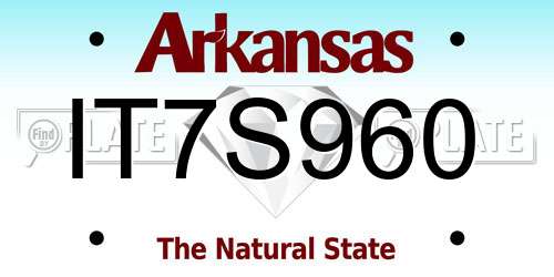 IT7S960 Arkansas License Plate