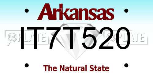 IT7T520 Arkansas License Plate