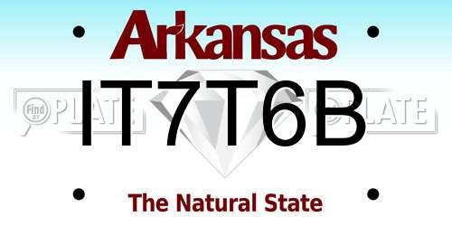 IT7T6B Arkansas License Plate
