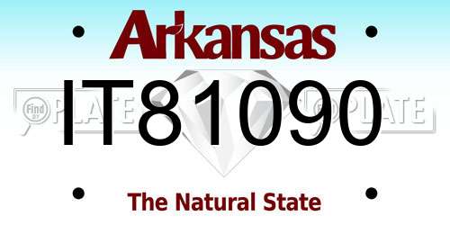 IT81090 Arkansas License Plate