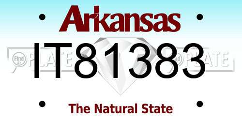 IT81383 Arkansas License Plate