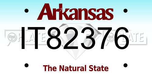 IT82376 Arkansas License Plate