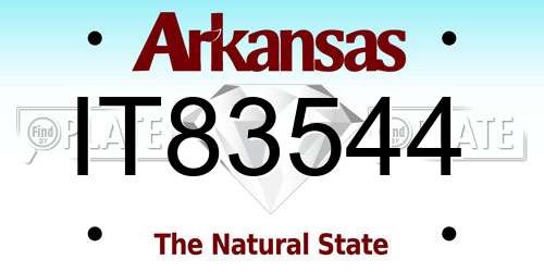IT83544 Arkansas License Plate