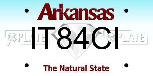 IT84CI Arkansas License Plate