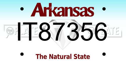 IT87356 Arkansas License Plate