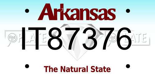 IT87376 Arkansas License Plate