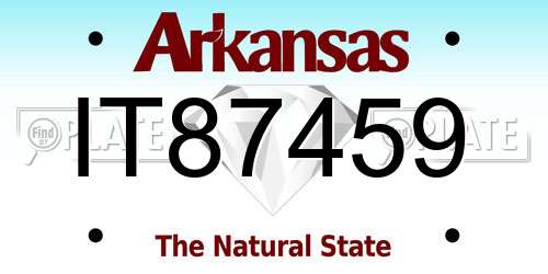 IT87459 Arkansas License Plate