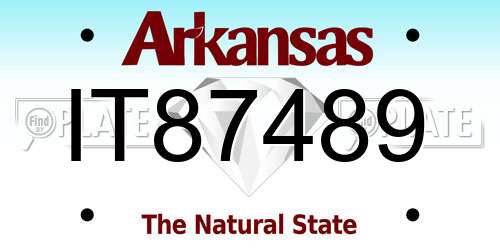 IT87489 Arkansas License Plate