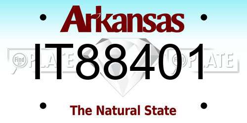 IT88401 Arkansas License Plate