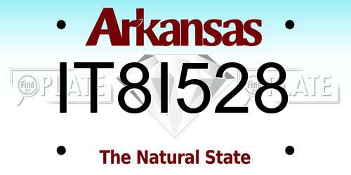 IT8I528 Arkansas License Plate