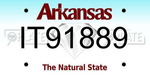 IT91889 Arkansas License Plate