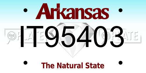 IT95403 Arkansas License Plate