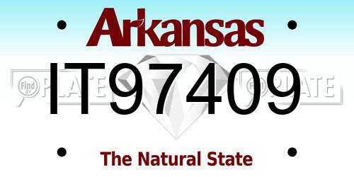 IT97409 Arkansas License Plate