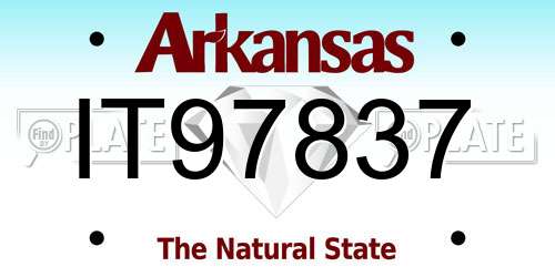 IT97837 Arkansas License Plate