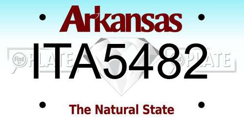 ITA5482 Arkansas License Plate