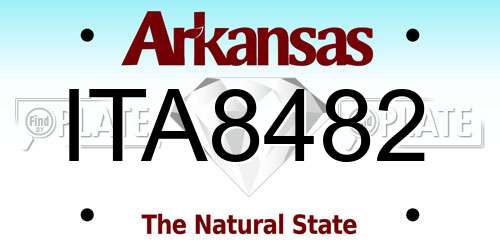 ITA8482 Arkansas License Plate