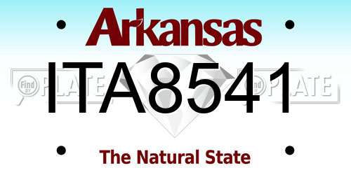 ITA8541 Arkansas License Plate