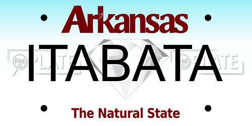 ITABATA Arkansas License Plate