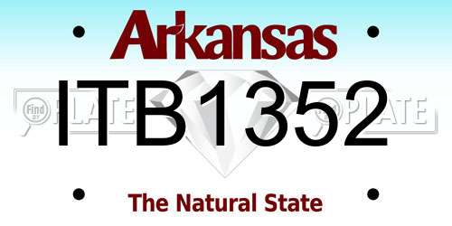 ITB1352 Arkansas License Plate
