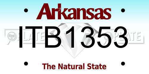 ITB1353 Arkansas License Plate