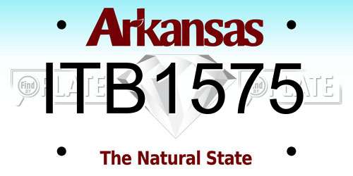 ITB1575 Arkansas License Plate